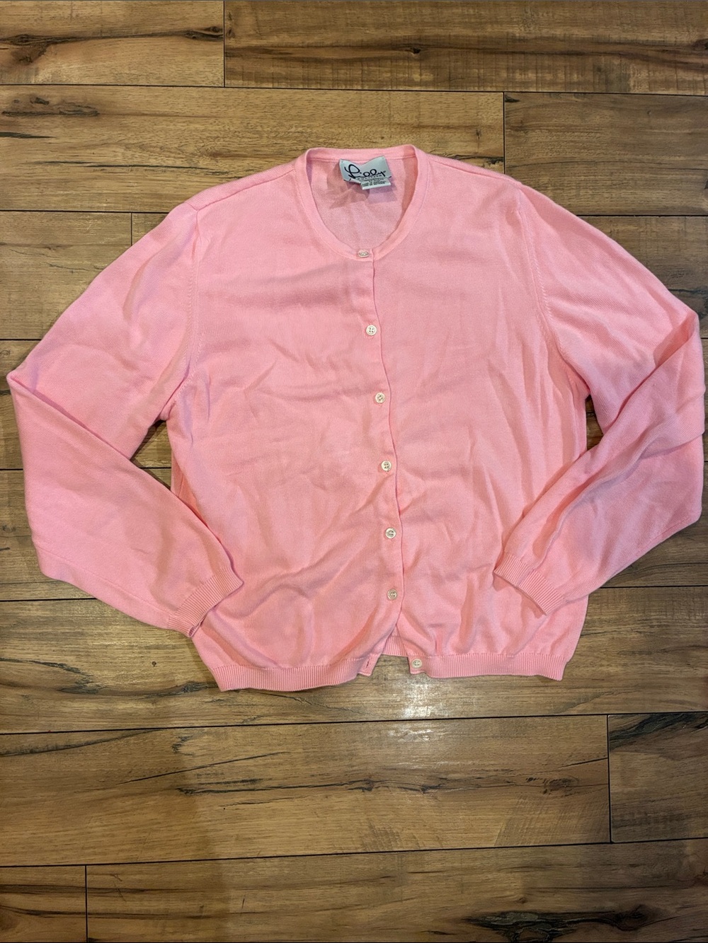 Lilly Pulitzer Light Pink Button-Front Women's Cardigan 100% Cotton